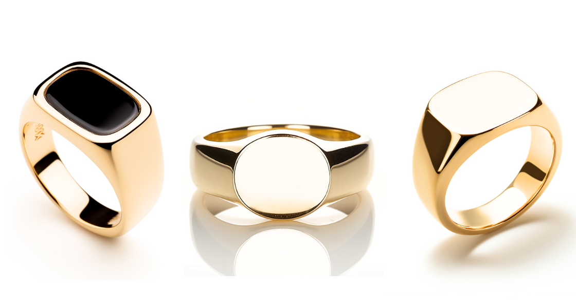 Gold Signet Rings Banner